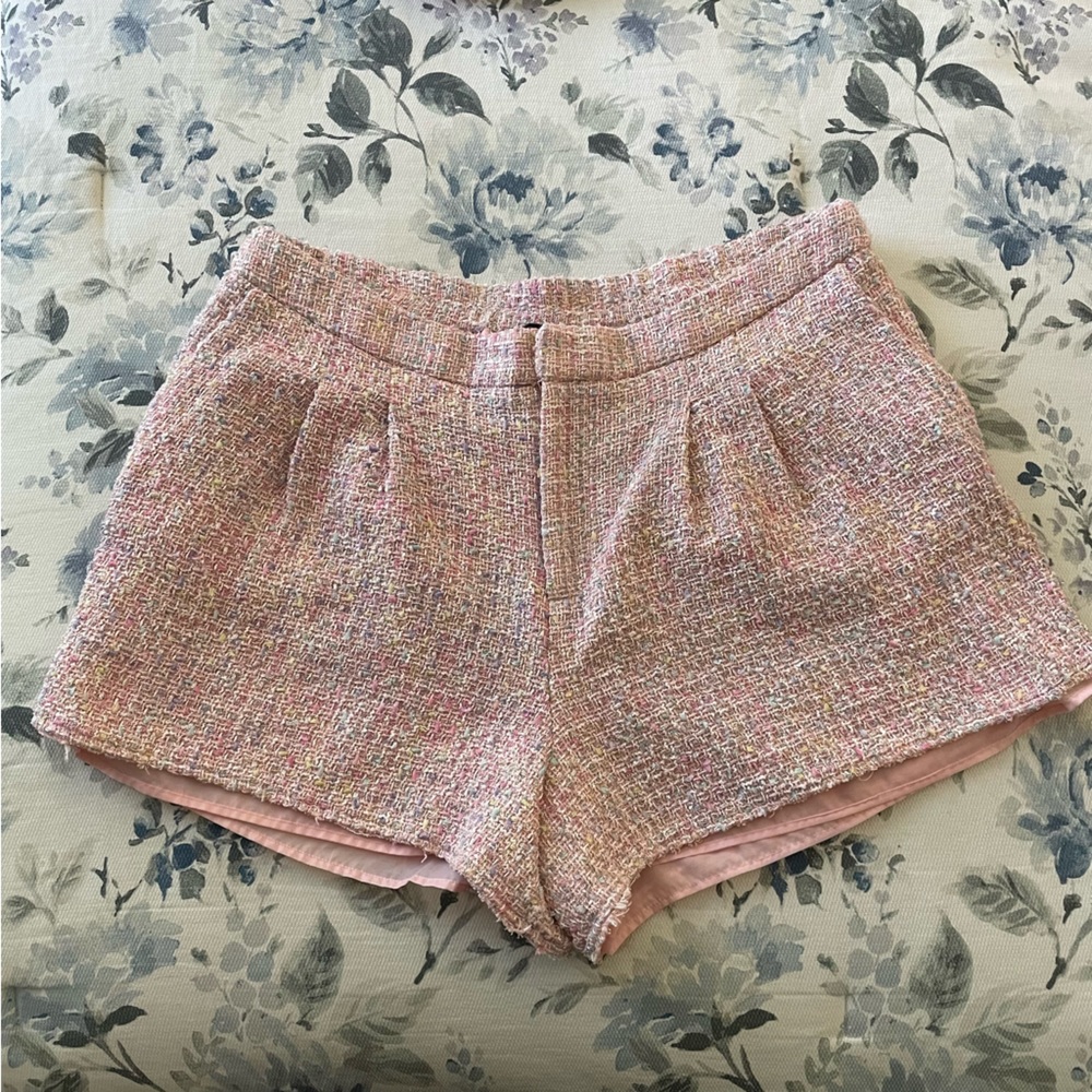 Eloquii Pink Tweed Short (part of a set)